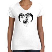 Women's Fine Jersey V-Neck Tee Thumbnail