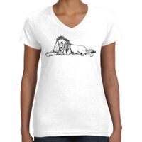 Women's Fine Jersey V-Neck Tee Thumbnail