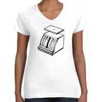 Women's Fine Jersey V-Neck Tee Thumbnail