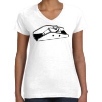 Women's Fine Jersey V-Neck Tee Thumbnail