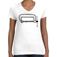 Women's Fine Jersey V-Neck Tee Thumbnail