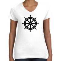 Women's Fine Jersey V-Neck Tee Thumbnail